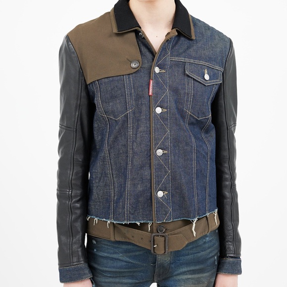 DSQUARED2 Blue and Brown Denim Jacket | size 52 EU - Picture 3 of 16